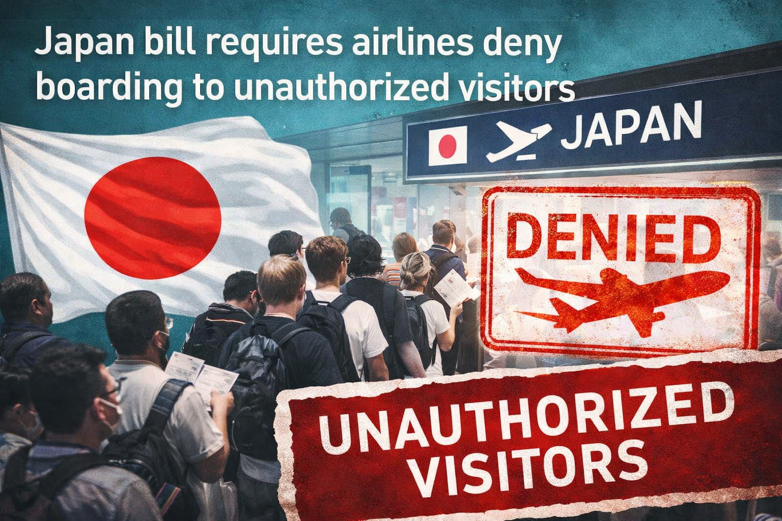 एयरलाइन्सले जापानको अनुमति नभएका यात्रुलाई चढाउन नपाउने, बसोबास शुल्क बढ्ने