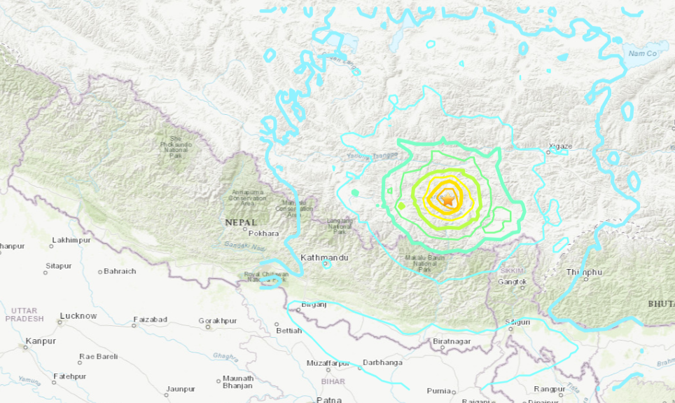 नेपालमा ७.१ म्याग्निच्युडको शक्तिशाली भूकम्प
