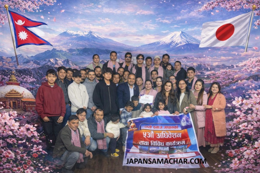 राप्ती समाज जापानको पाँचौँ अधिवेशन सम्पन्न, सुन्दर अधिकारीको नेतृत्वमा नयाँ कार्यसमिति चयन