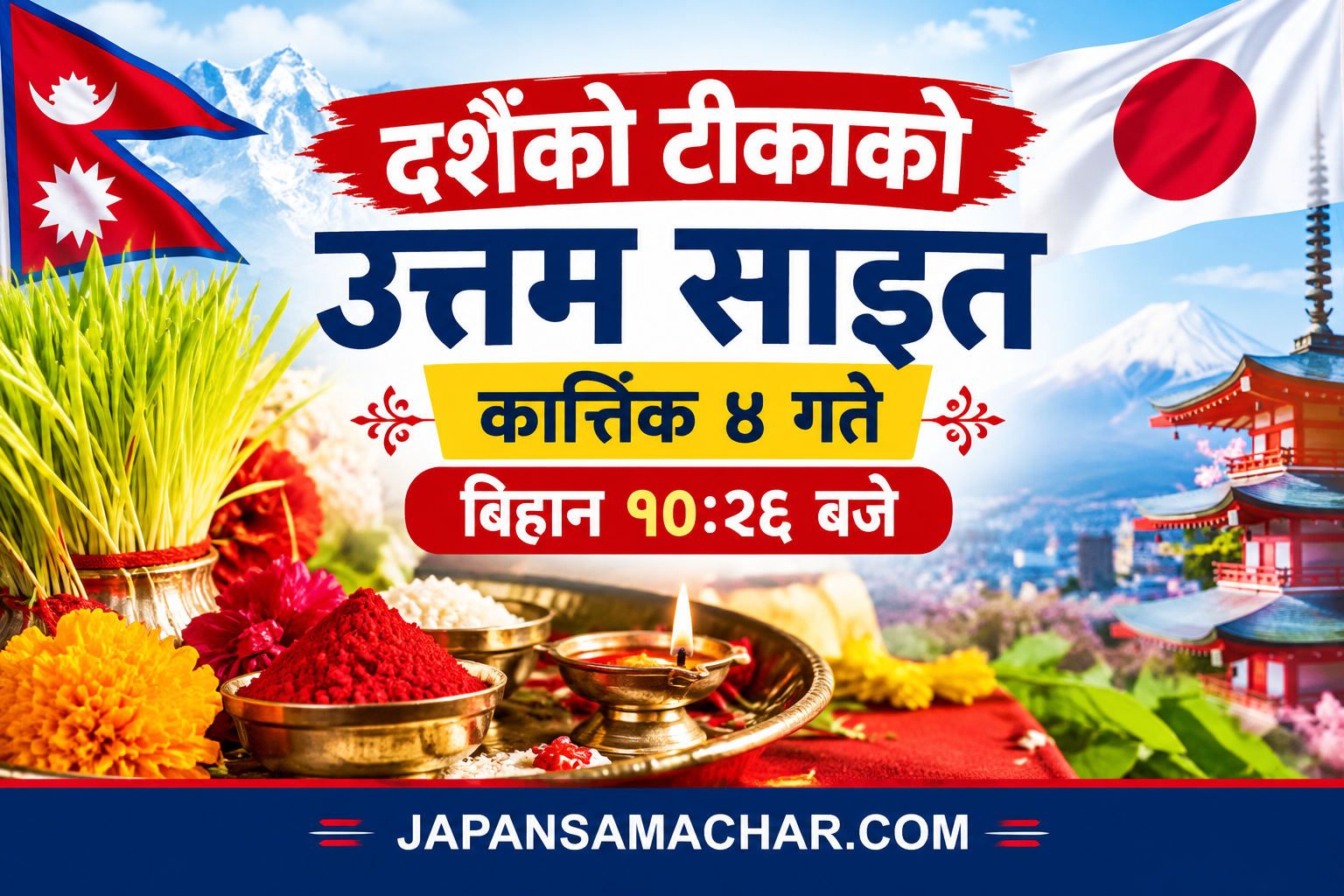 दशैँको टीकाको उत्तम साइत कात्तिक ४ गते बिहान १०:२६ बजे