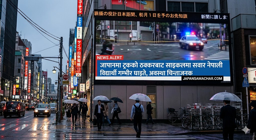 जापानको गुन्मामा ट्रकको ठक्करबाट २१ वर्षीया नेपाली छात्रा गम्भीर घाइते, अवस्था चिन्ताजनक