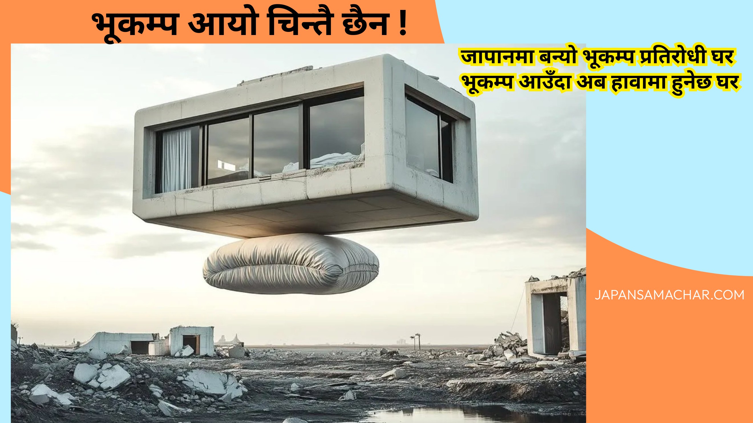 भूकम्प प्रतिरोधी घर निर्माणमा जापानको क्रान्तिकारी प्रविधि, अब हावामा हुनेछ घर