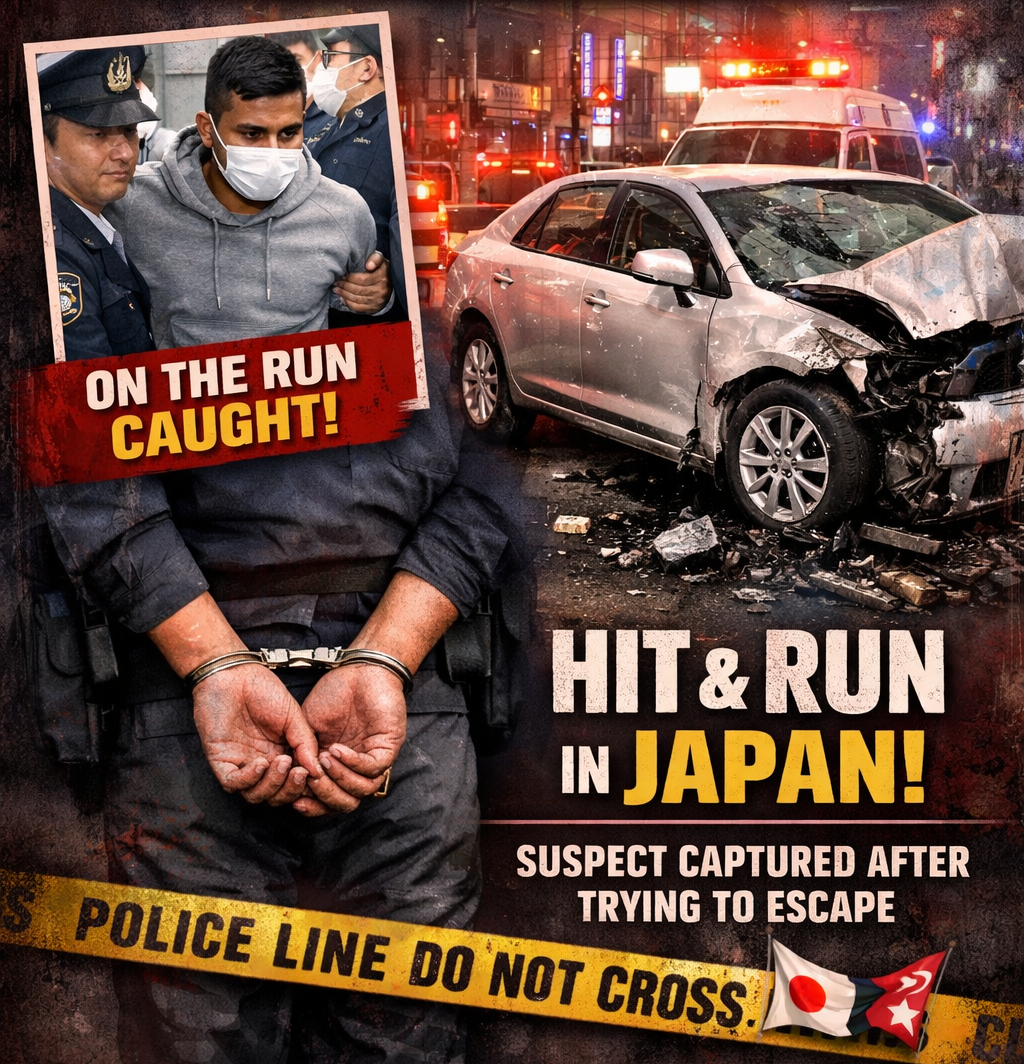जापानमा दुर्घटना गराएर फरार भएका नेपाली नागरिक पक्राउ